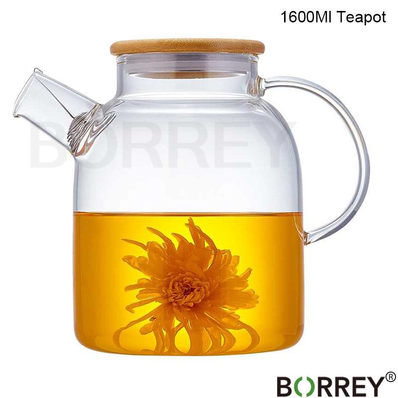 BORREY Big Heat-Resistant Glass Teapot