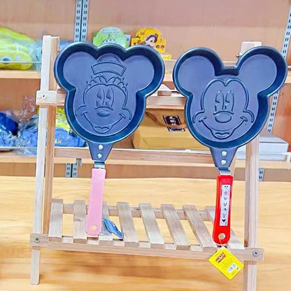 Cute Cartoon Disney Stitch Mickey Mouse Frying Pan Non-Stick Kids Breakfast Cooking Home Kitchen Products Camping Cookware