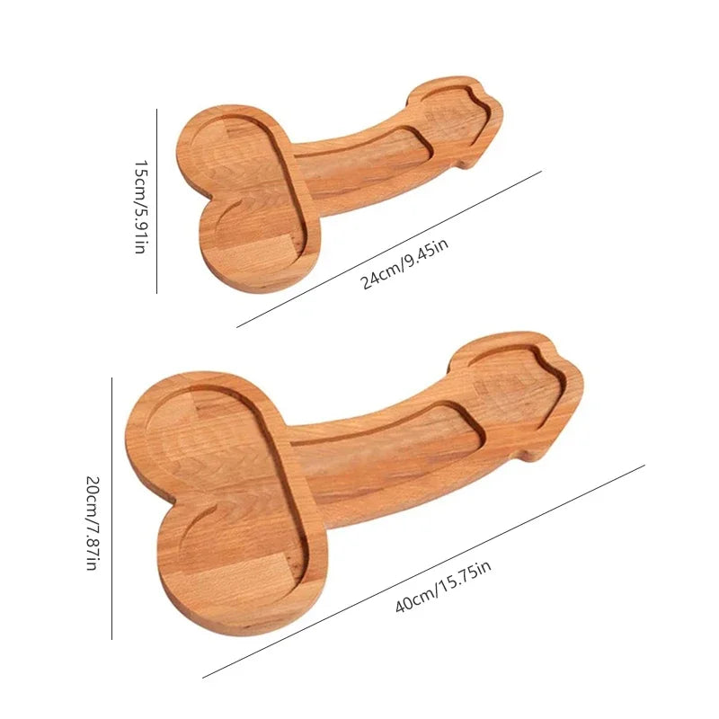 24/40cm Tray Funny Penis Shape Aperitif Board Cheese Board Set Unique Wooden Cheese Servers Cheese Tray Charcuterie Novelty Tray
